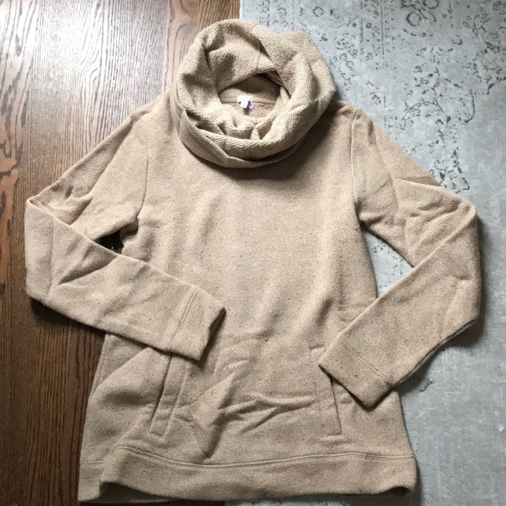 J. Crew tan oatmeal sweatshirt tunic small medium